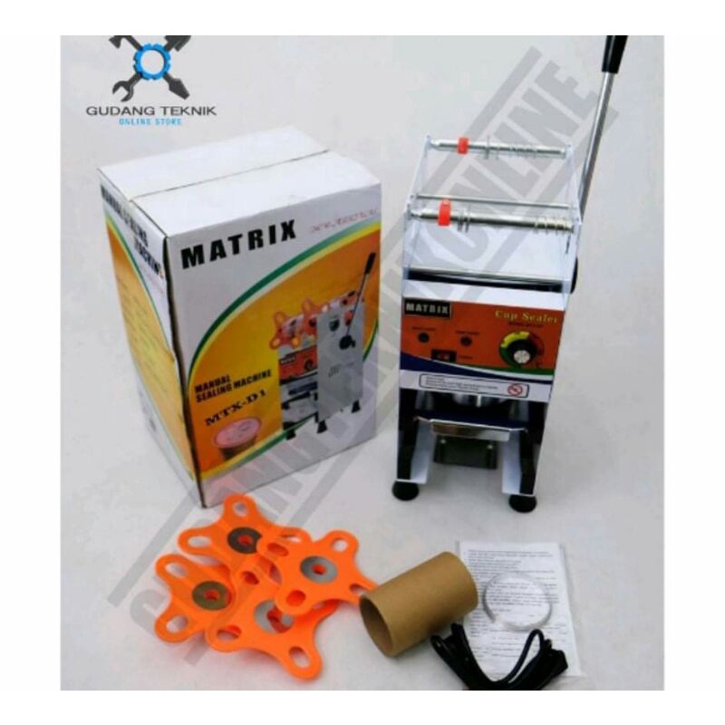 Mesin Cup Sealer Matrix D1 / Alat Press Gelas Plastik Matrix MTX D1 Gelas Tinggi murah dan berkualit