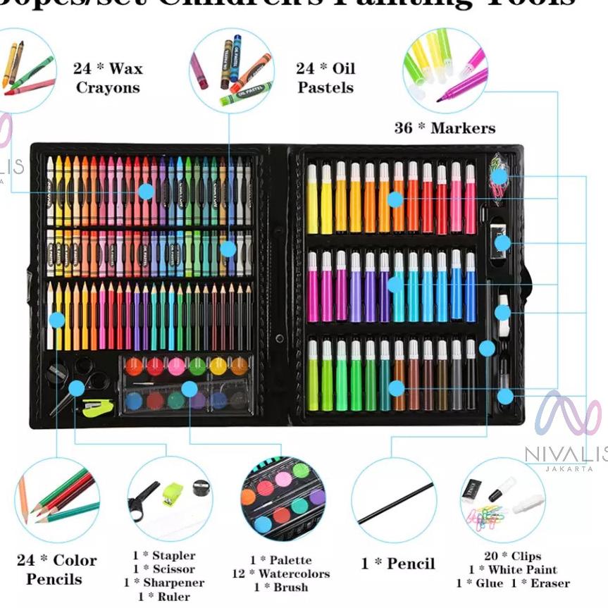 

Grosir HKLKS NIVALIS JAKARTA ART SET 150 PCS CRAYON FULL SET 150PCS PERALATAN GAMBAR LUKIS PENSIL WARNA 1 SET COLOURING PENSIL 60 Diskon