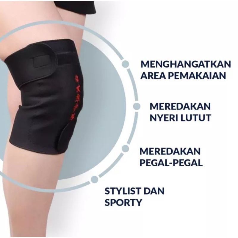 Sabuk Terapi Pemanas Lutut / Magnetic Therapy Self Heating Knee Pads 1 PCS