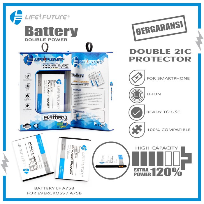 BATRAI - BATTERY - BATRE - BATERAI LF EVERCOSS A75B - M50 STAR