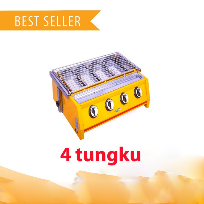 NIKO NK GR4 -LPG BBQ Grill Gas Stove 4 Burner - Panggangan Tanpa asap