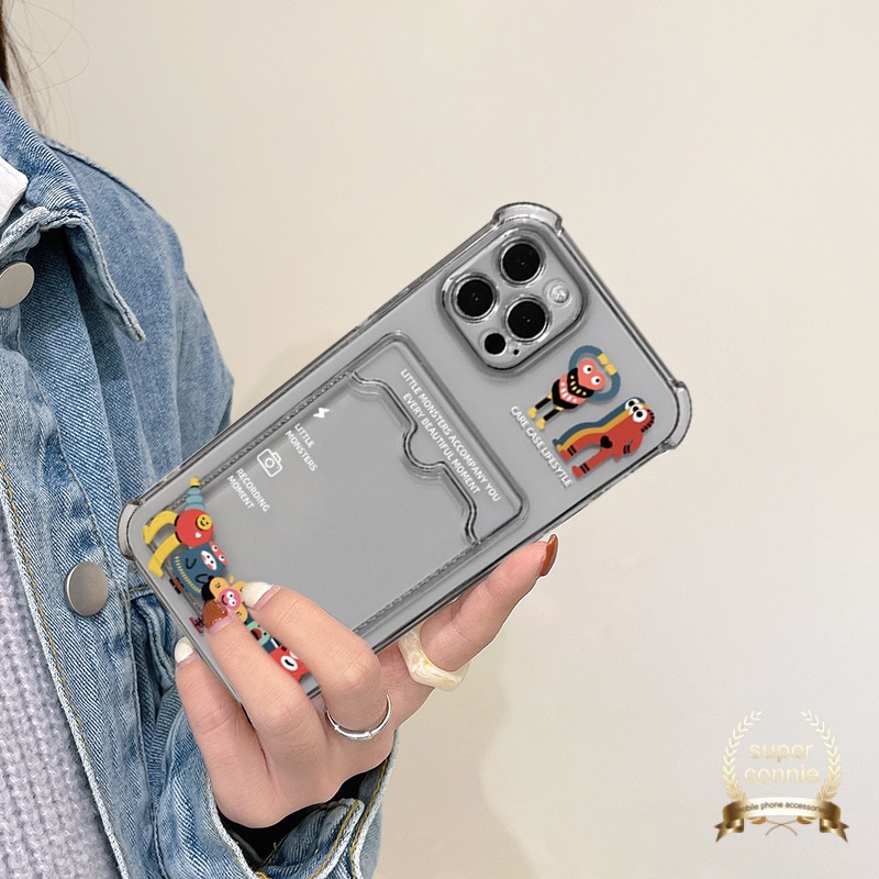 Soft Case Tpu Transparan Motif Kartun Monster Untuk Iphone 11 X Xr Xs Max 6 6s 7 8 Plus 11 12 13 Pro Max Se 2020