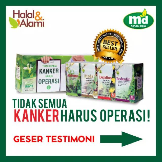 PAKET 1 Bulan Obat KANKER dan TUMOR ASM-MD Herbal Alami - AMPUH Atasi Tumor dan Kanker