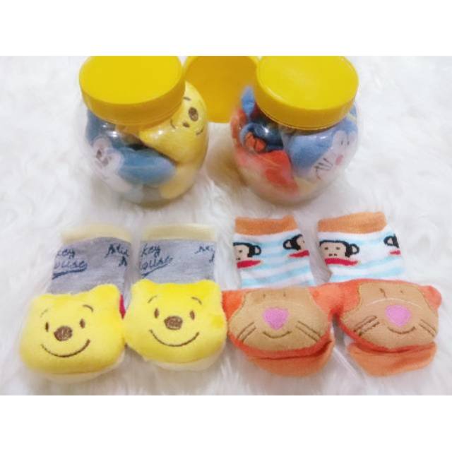 Kaos kaki boneka bayi 2pasang dalam Toples