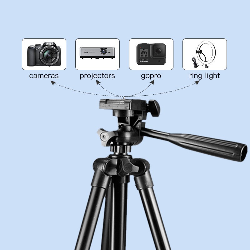 [BLACK EDITION] TRIPOD 3120A / TRIPOD KAMERA HP 1 METER / FOLDABLE CAMERA MOBILE / TRIPOD WT-3120A