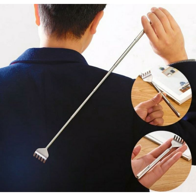 Alat Penggaruk punggung stainless garukan tongkat garukan badan scratch