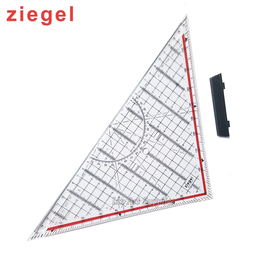 Ziegel Penggaris Segitiga Pegangan Besar