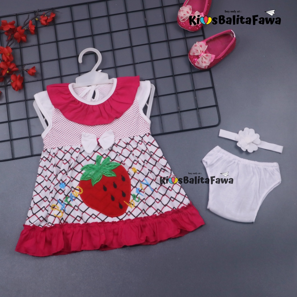 [GRATIS BANDO] Setelan Bayi Imut size 0-12 Bulan / Baju SNI Anak Perempuan Baby New Born Dress Motif