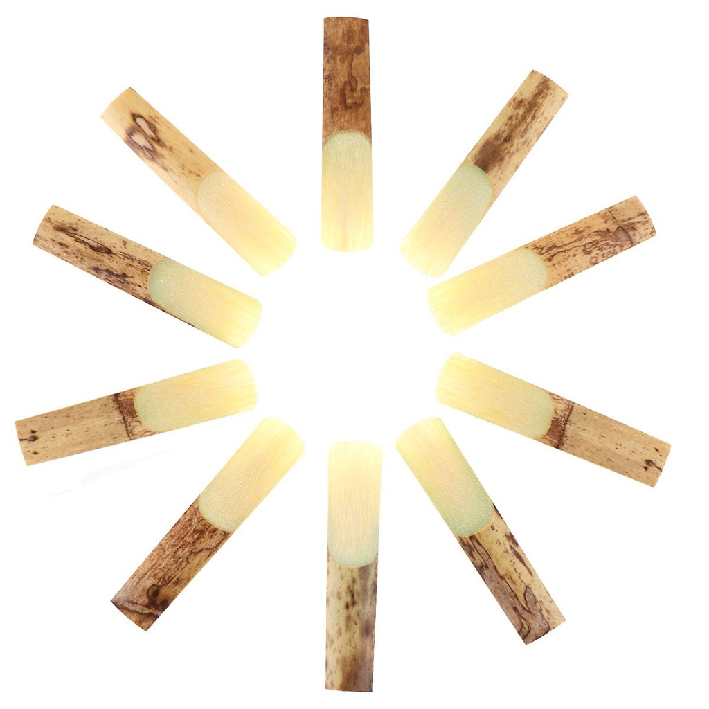 10pcs Reed Bahan Bambu Kekuatan 2.5 Untuk Alto bE Saxophone