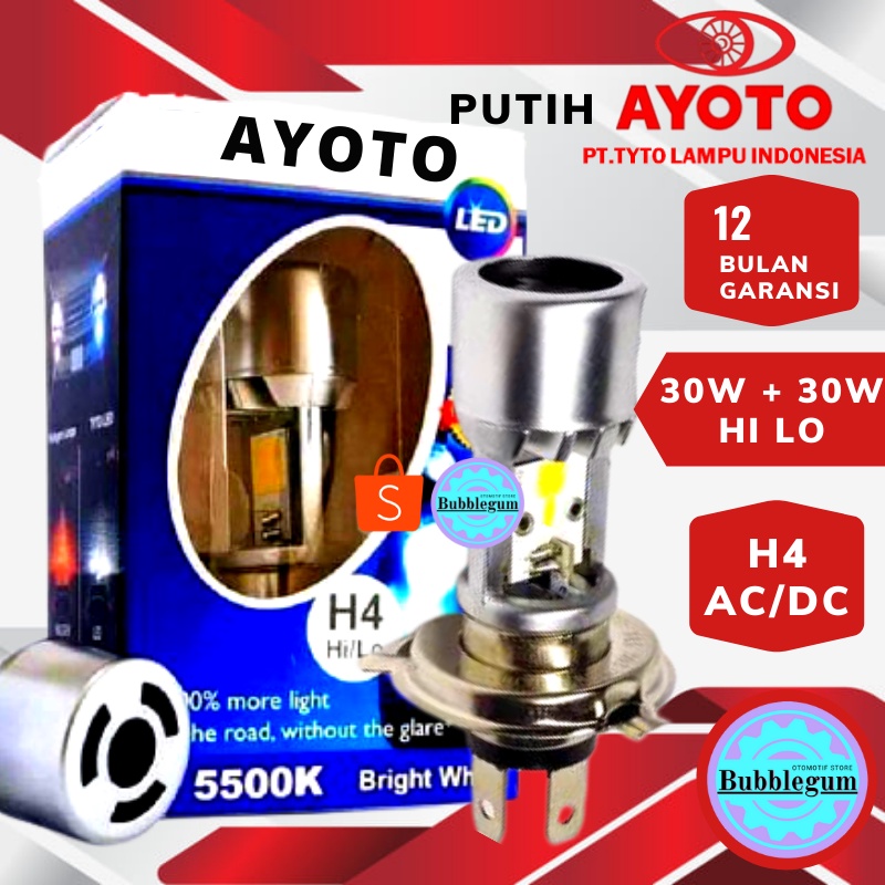 [ORIGINAL AYOTO ] Lampu Led Motor AYOTO M2A H6 (putih) Untuk Matic dan Bebek [ BERGARANSI 15BULAN ]-M4A