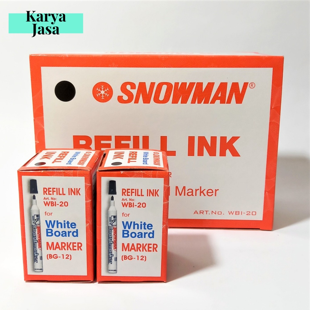 

Snowman Refill Ink White Board Tinta Hitam Biru Merah| Grosir ATK Medan Murah