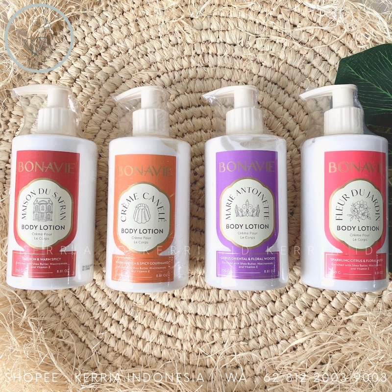 Jual BONAVIE BODY LOTION Maison Du Safran, Creme Canele, Marie