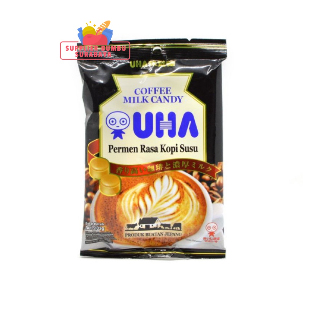 UHA Permen Susu Coklat Strawberry Kopi Matcha / Green Tea Chocolate Coffee Milk Candy 103g