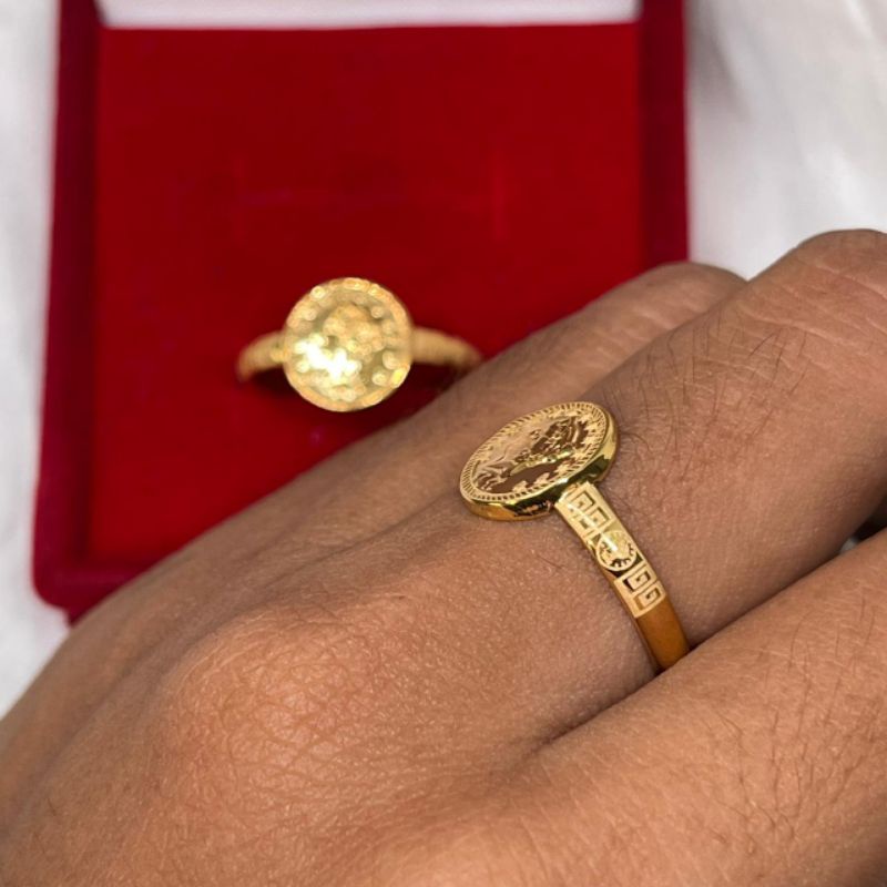Cincin emas asli kadar 700BS/16k  KOIN PAUL lokal-6
