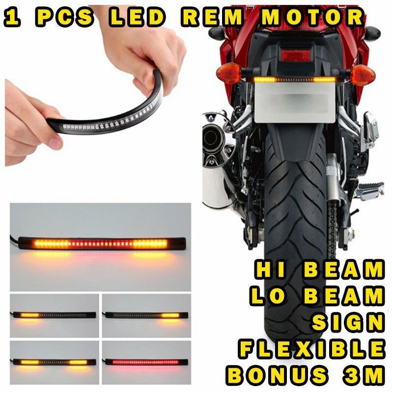 Lampu led fleksibel stoplamp sein sign sen motor mobil box DRL stop High Quality