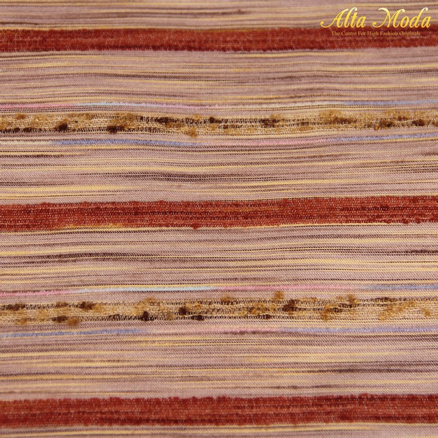 

Alta Moda Jacquard Cream Serat Nanas Garis Orange (1M)