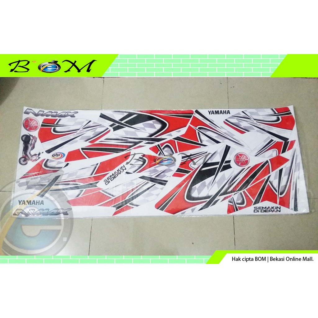 Striping Stiker Sticker yamaha NMAX full body putih air brush grafis