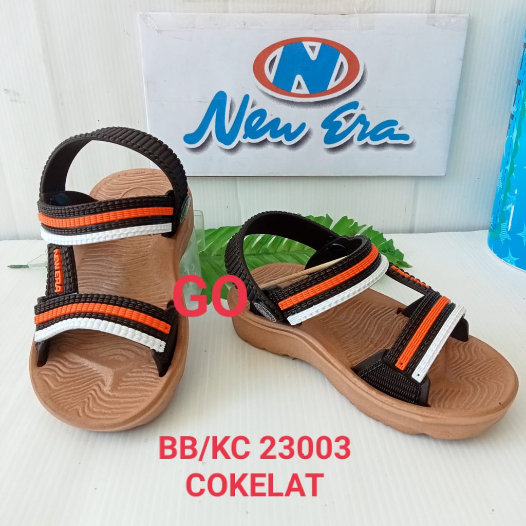 gof  NEW ERA BB CNC 23003 Sandal Gunung Anak Laki Laki Sandal Tali Karet Belakang Original