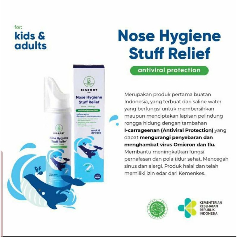 Bigroot Nose Hygiene Stuff Relief 50ml - Pembersih Rongga Hidung Anak