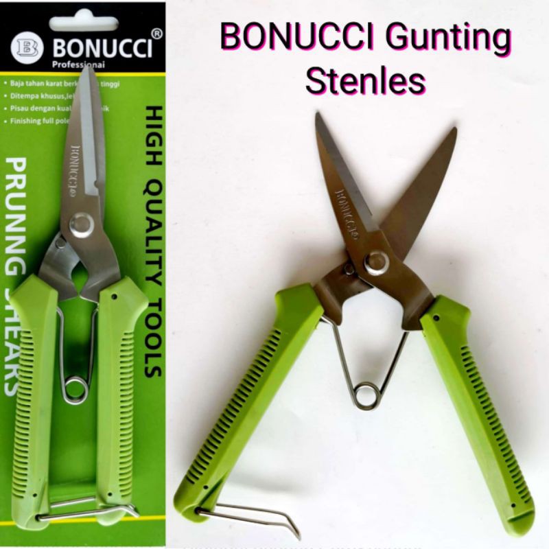 Bonucci / Anata Gunting Korea Kembang Stainless 8inch