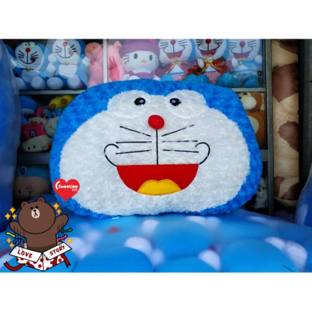 Bantal doraemon jumbo super boneka kepala doraemon besar snail