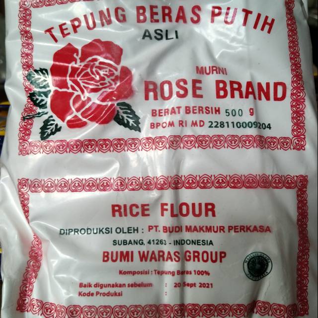 

Tepung beras putih rose brand 500gr