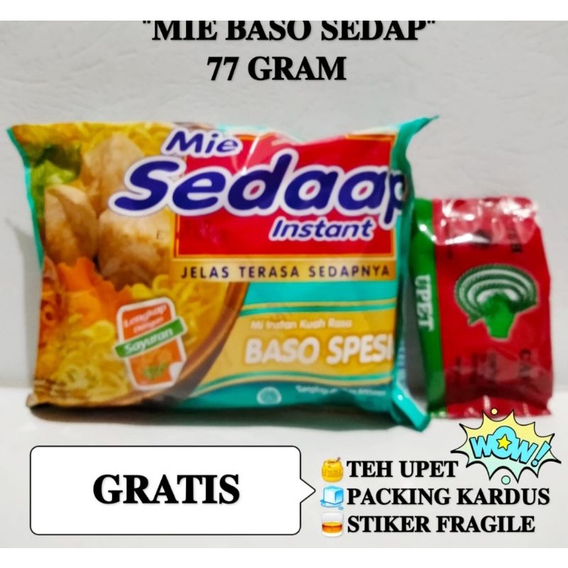 

Mie Sedap rasa Baso Spesial GRATIS Teh Upet