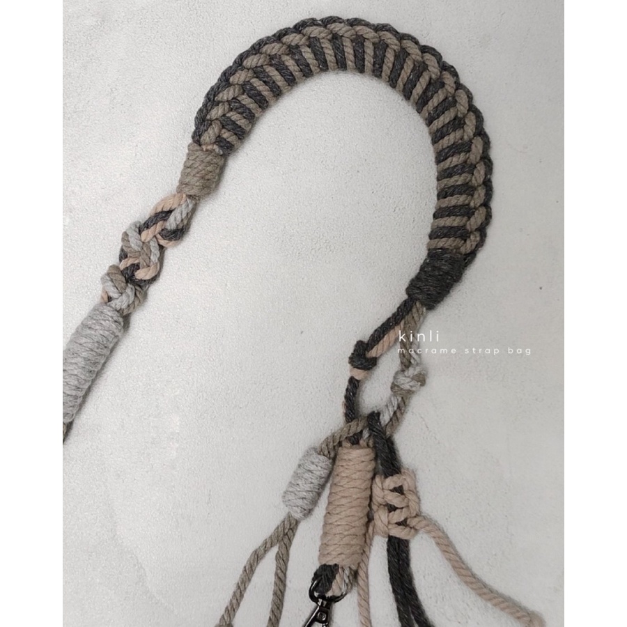 kinli handmade macrame strap shoulder bag tali tas rajut