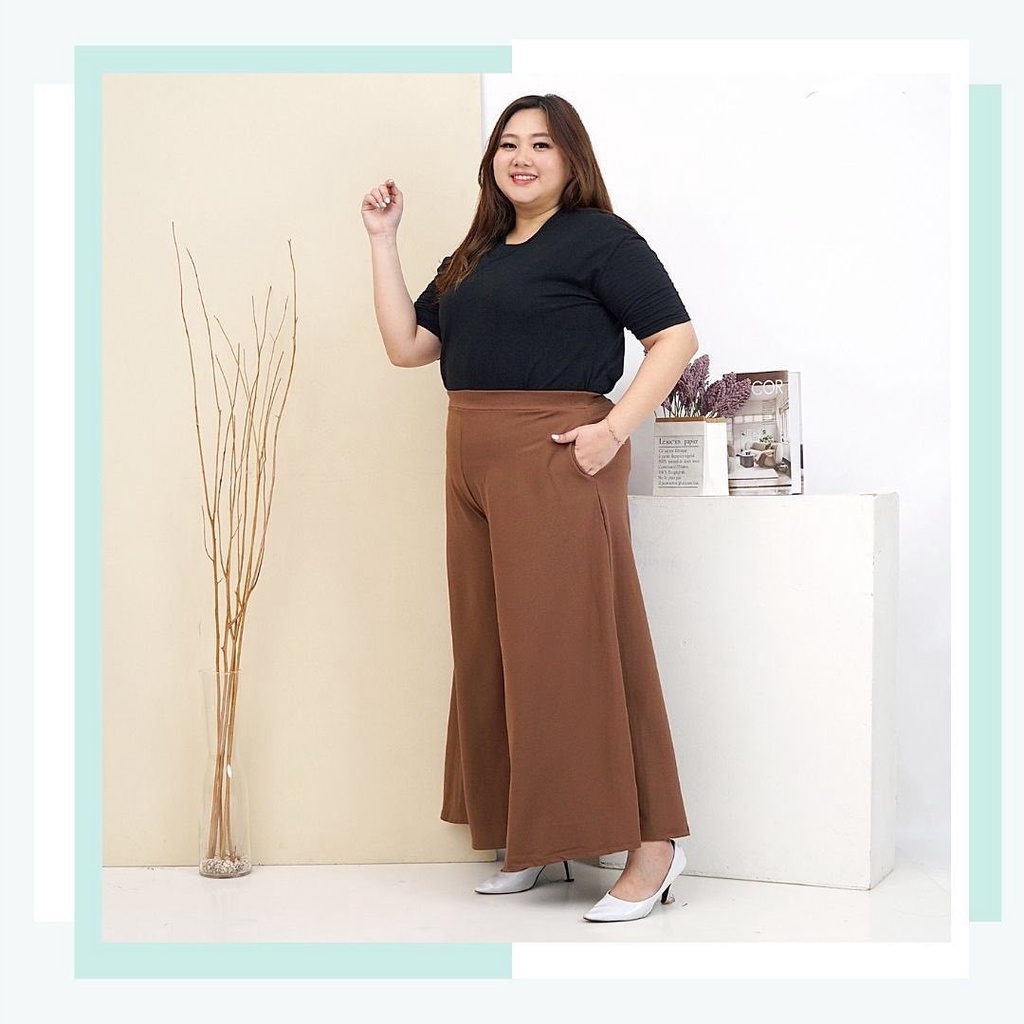 CELANA KULOT SCUBA PREMIUM JUMBO XXL PINGGANG FULL KARET