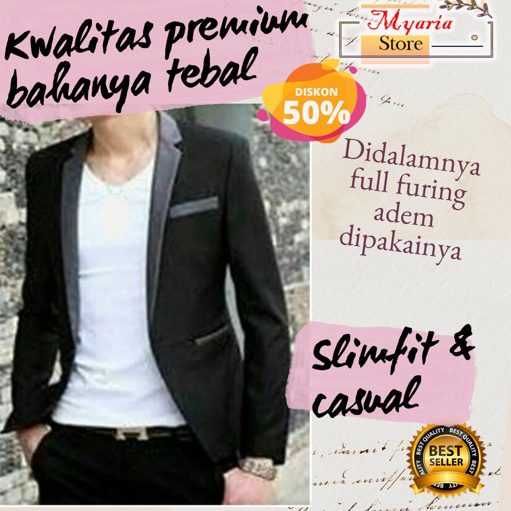 Blezer korea, jas blezer pria, jas resmi, jas gaul, jas trendi