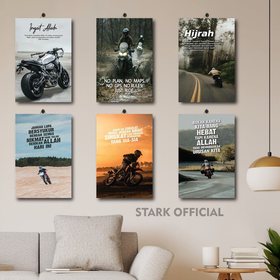 DEKORASI KAMAR PRIA QUOTES KATA KATA MOTOR CLASSIC 20X30 LKBCZ/OO3WC/ PAJANGAN KAMAR GAMING QUOTE QU
