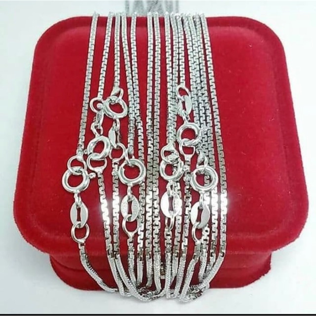 Kalung italy kalung wanita perak 925 lapis emas putih