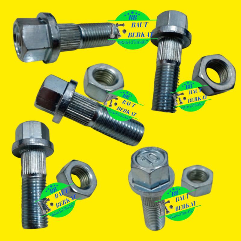 baut kopel rino 14B BU30 baut kopel as tengah toyota rino 14B BU30