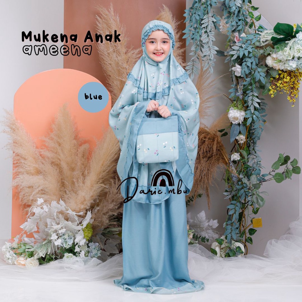 Mukena Anak Kombinasi Ameena Katun Rayon Premium