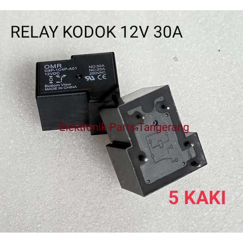 RELAY SONGLE 12V 30A RELAY KODOK 5 KAKI RILEY KODOK RILEY SONGLE 5PIN RELAY 5 PIN