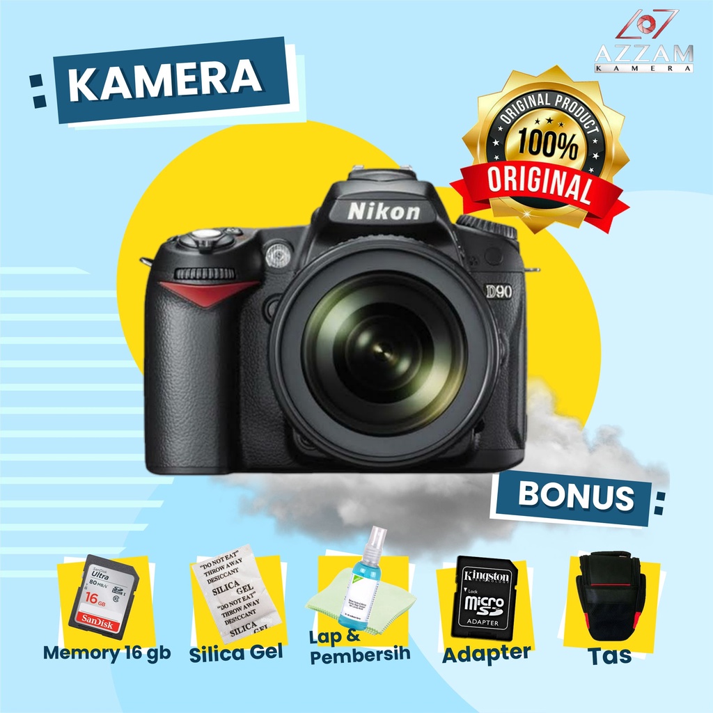 KAMERA NIKON D90 Kit Body Only Second Siap Pakai Mulus dan Normal BERGARANSI Semipro Terbaik Dikelas