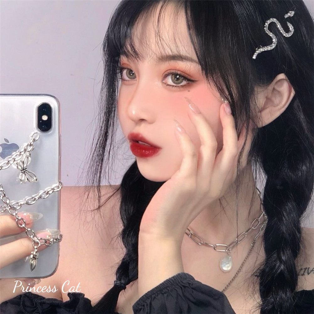 【COD Tangding】Ins Cool Girl Dark Snake Scorpion Snake Winding Creative Personality Hairpin Bang Clip