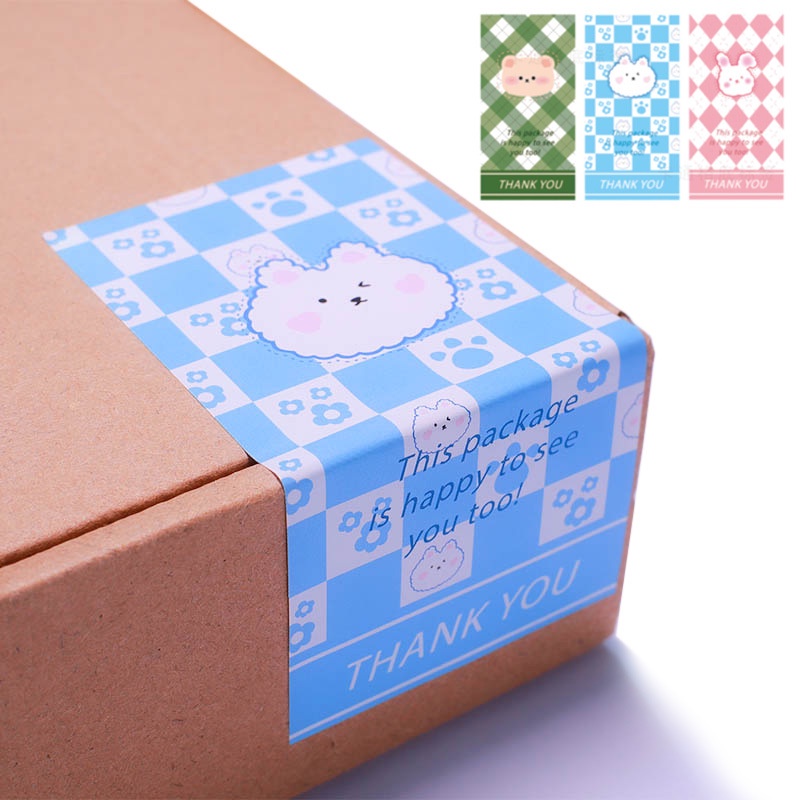 

Cute Bear Seal Sticker Stiker Segel Lucu Online Shop Packaging Label Segel Box