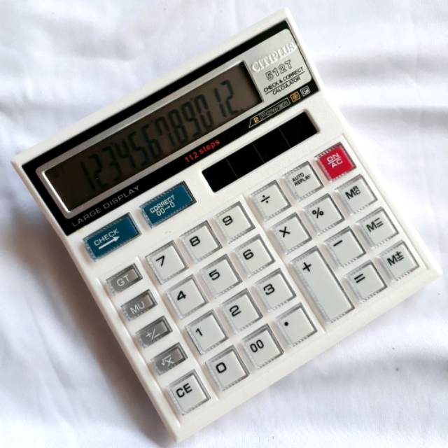

Kalkulatr dagang tombol mika 512T/12 digit