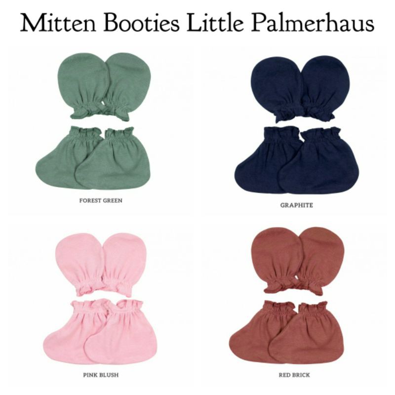 Sarung Tangan Kaki Bayi Little Palmerhaus Mitten Booties Baby Polos Warna