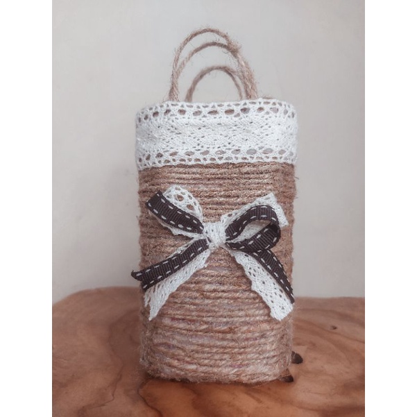 

tempat pensil dari tali rami