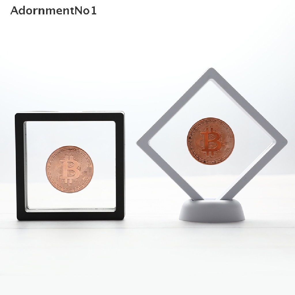 (AdornmentNo1) Koin Bitcoin Litecoin Riak Bahan Metal Dengan Stand Display