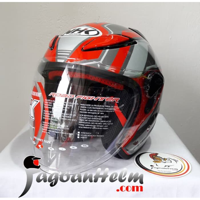 Unique NHK Helm R6 NITRO   Red Silver   R 6 HalfFace R 6