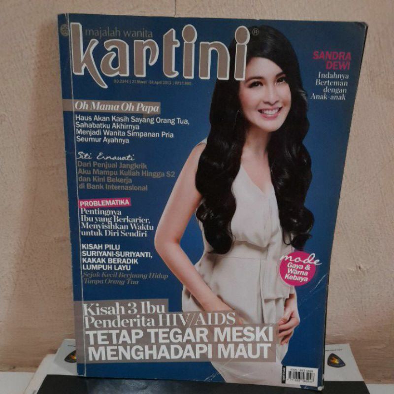 Majalah Kartini cover Sandra Dewi edisi 21 Maret - 4 Spril 2013
