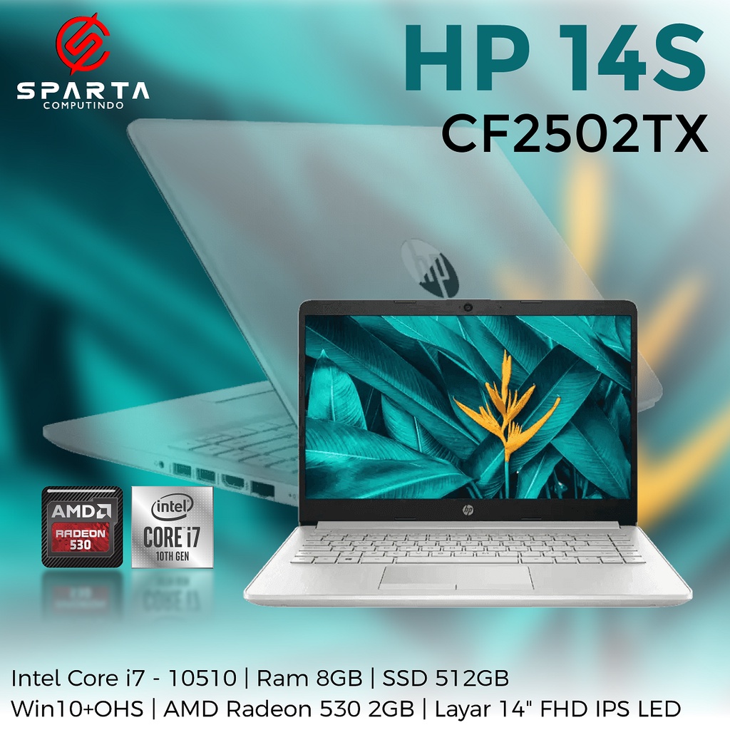 Laptop HP 14s-cf2502TX New Garansi Resmi