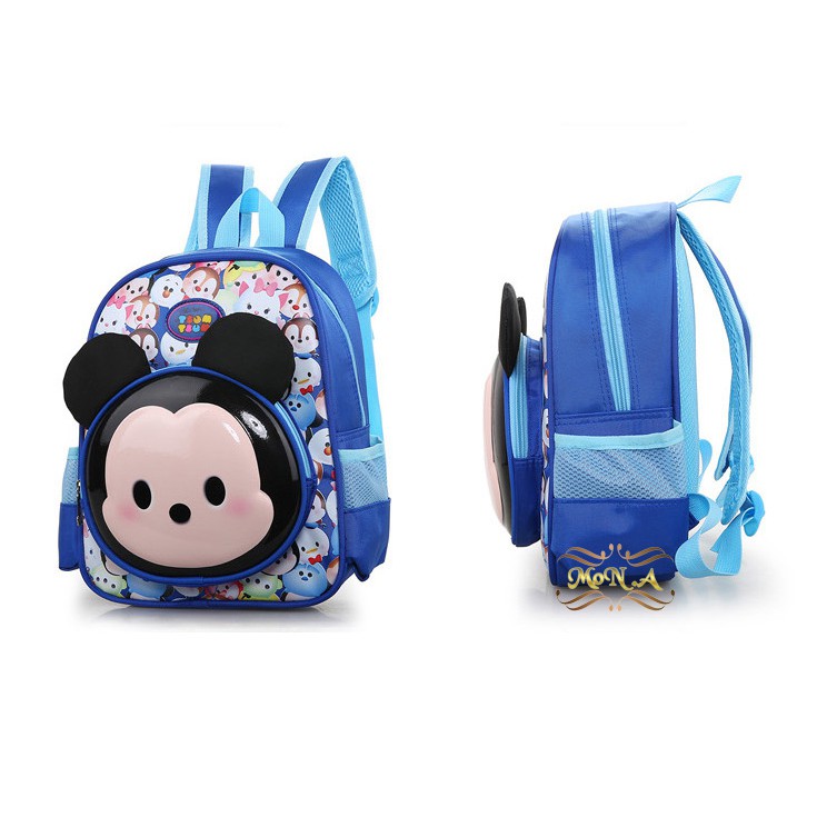 [M.Toys] Tas Ransel Anak sekolah Paud TK motif timbul 3D Dimensi ukuran 12 Inch - Ungu M0138