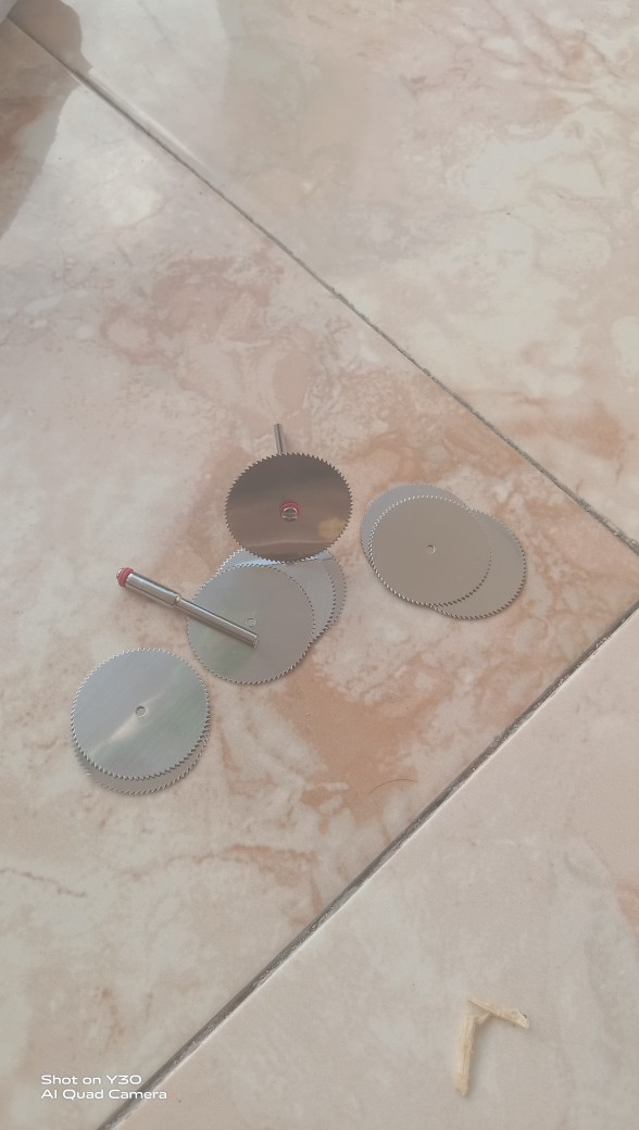 Set 10 Pcs Mata Gergaji Mini Grinder 32mm Hss Circular Saw Disc Dremel Rotary 2 Mandrel