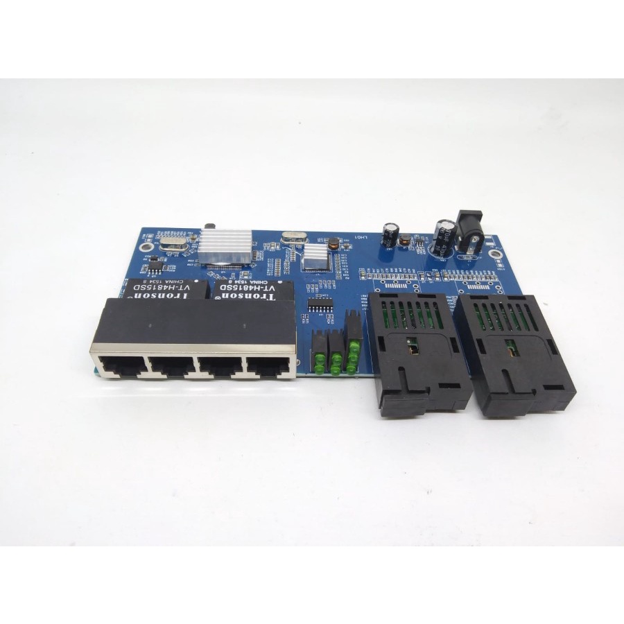 Gigabit 2 SC 4 RJ45 Ethernet Optical Fiber Converter