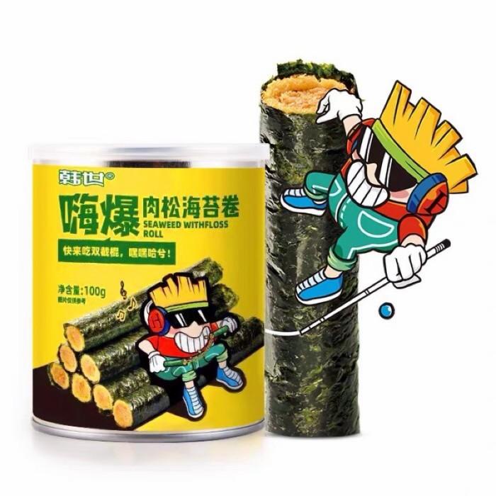 

Han Shi Hai Shrimp Flavor or Floss Seaweed Roll Hai Tai Juan Berkualitas