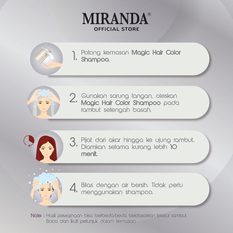 MIRANDA Magic Hair Color Sampo Sachet